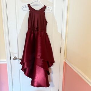 Elegant Burgundy Kids Dress